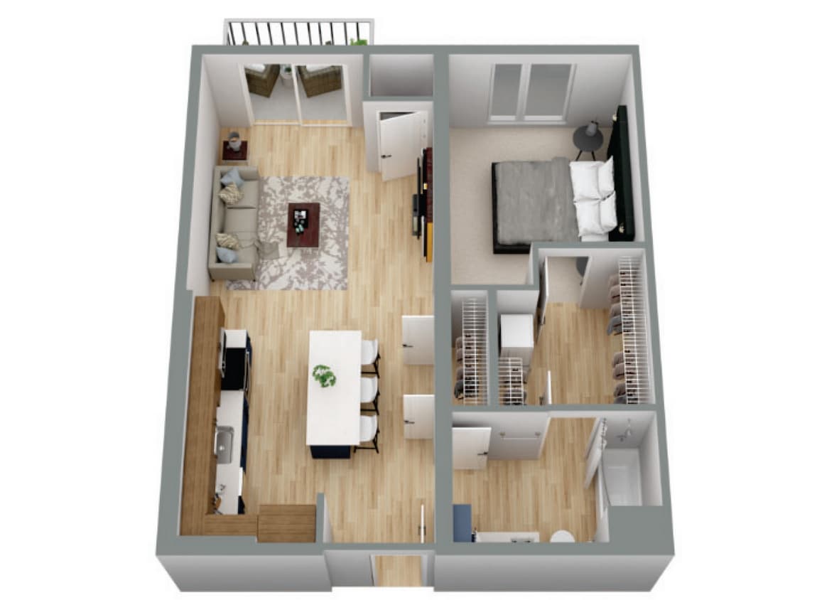 Floor Plan - 1 Bedroom - A5