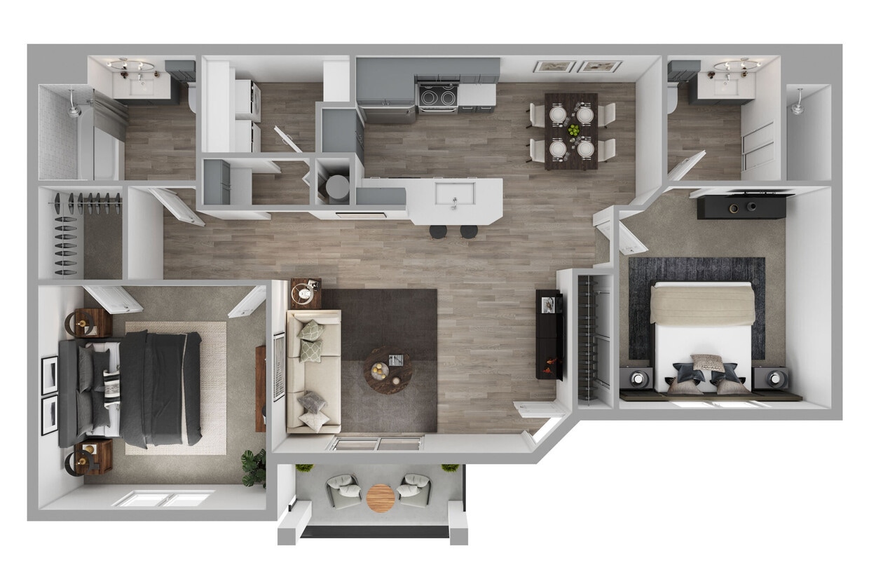 Floor Plan - 2BD 2BTH A