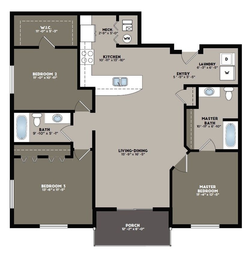 Floor Plan - The Solano With Attached Garage
