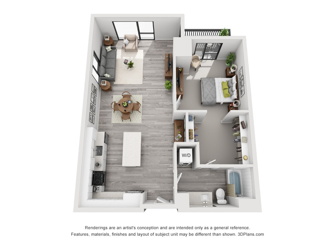 The Glenn - B16 - 1x1 - 1 Beds - 1 Baths - 956 Sq. ft. - B16