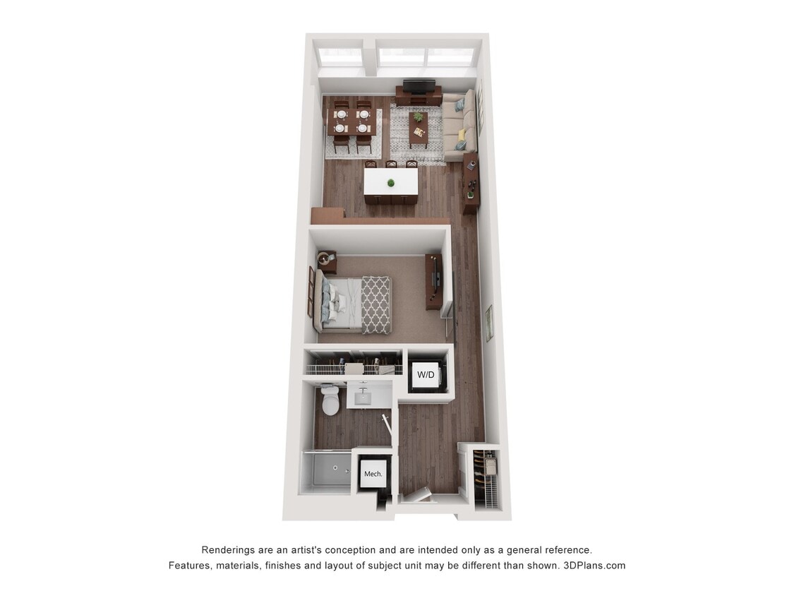 Floor Plan - One Bedroom