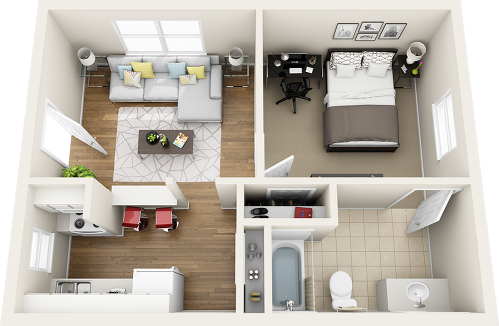 17161-1 - Sunset Square One Bedroom