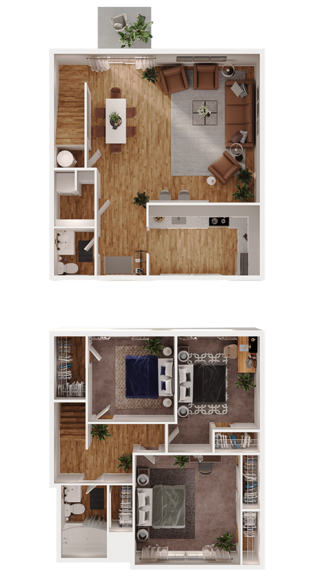 Floor Plan - Whitfield-TH - 1,239sf