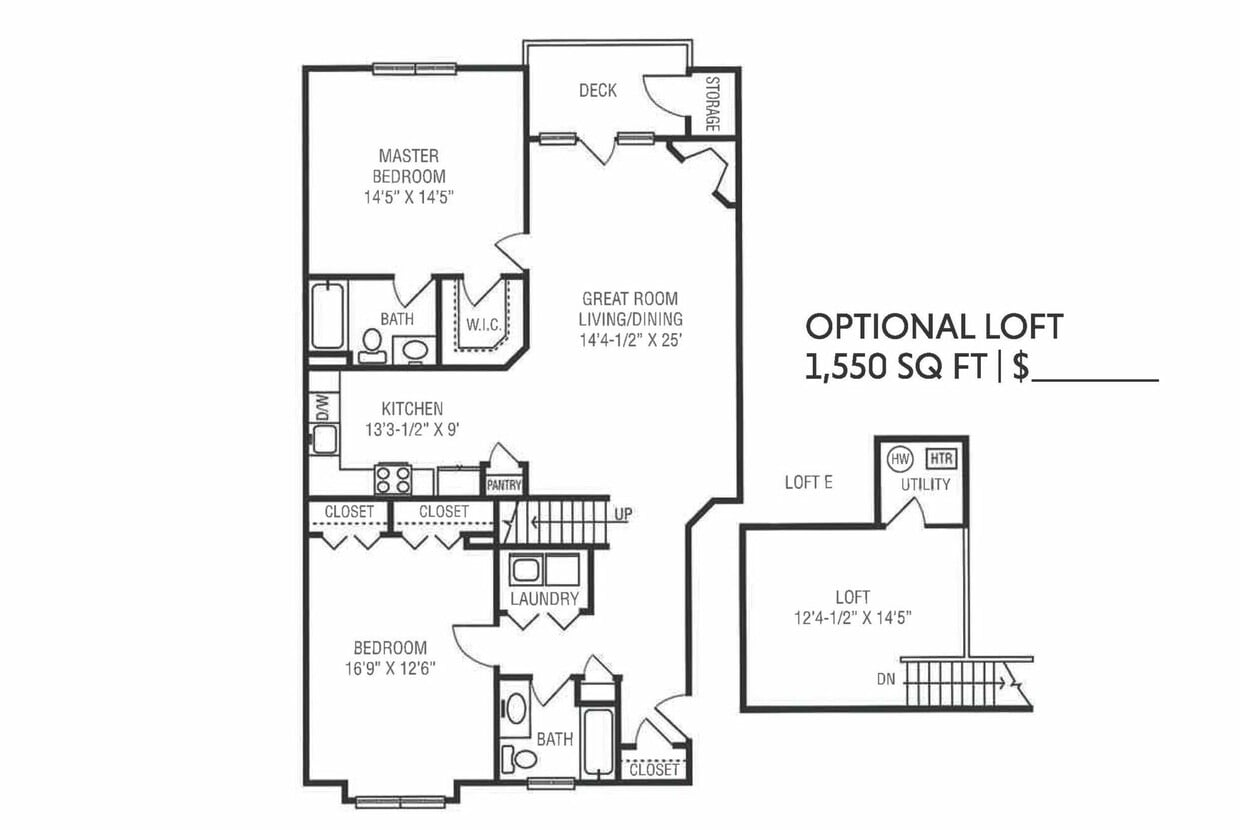 Unit E 2×2+Loft - Unit E 2×2+Loft