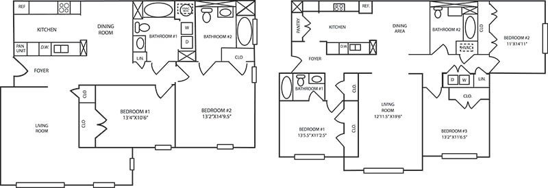 3BR/2BA & 2BR/2BA - The Legacy
