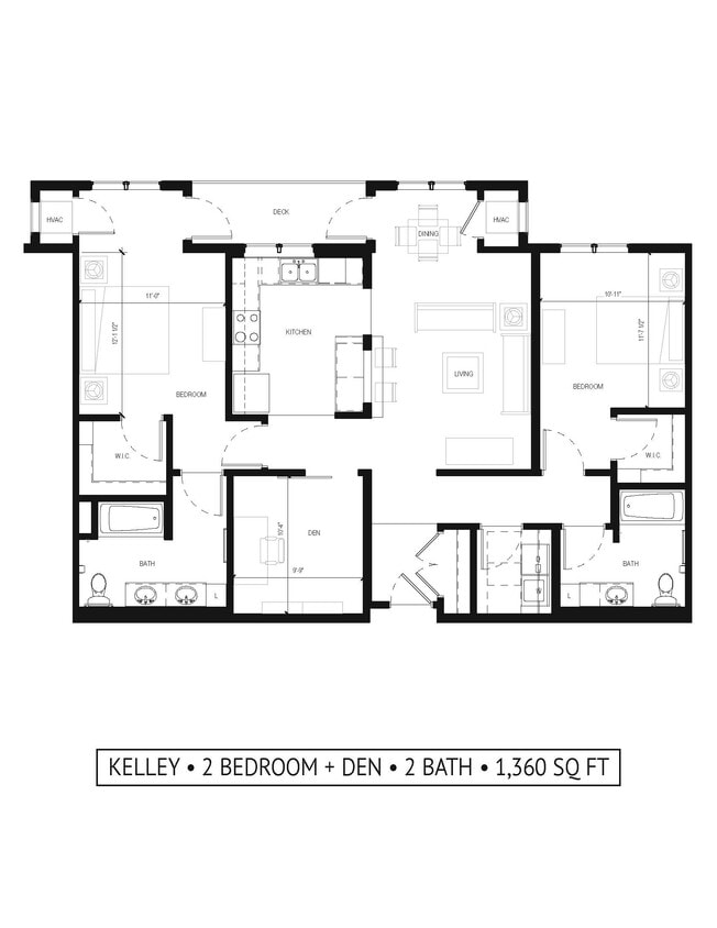 Floor Plan - Kelley 2 Den