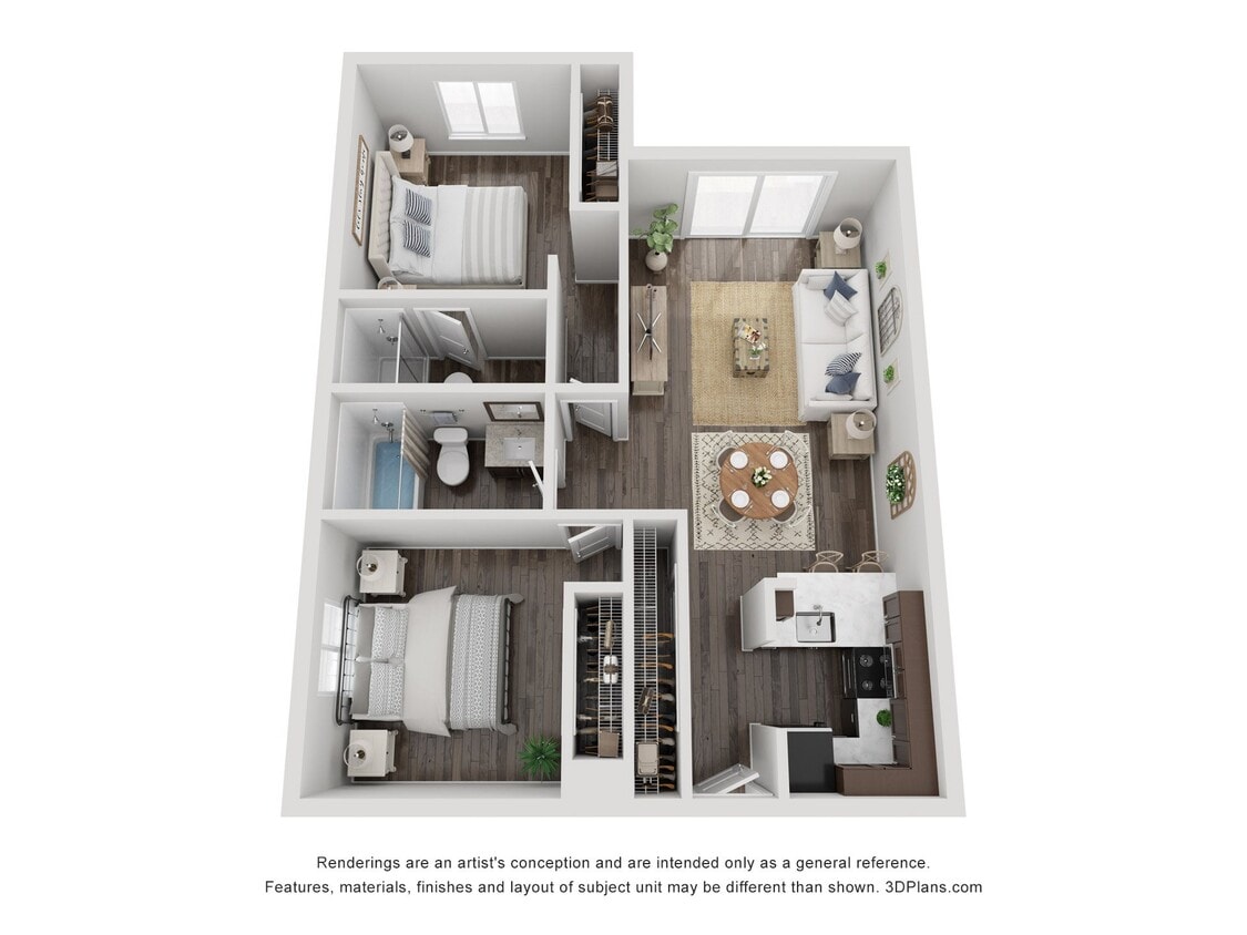 Floor Plan - B2 - 2 Bed 2 Bath 
