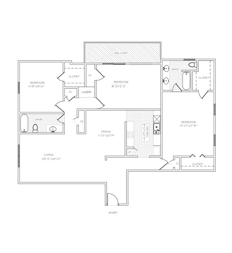 Three Bed / Two Bath - Three Bed / Two Bath