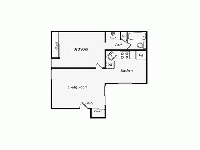 1BR/1BA - One Bedroom