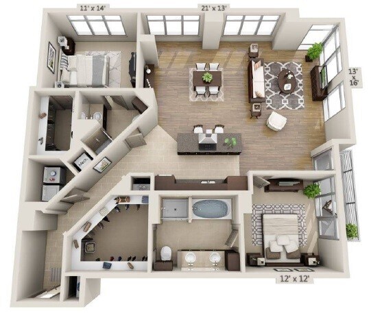 Floor Plan - B2H- Renovated