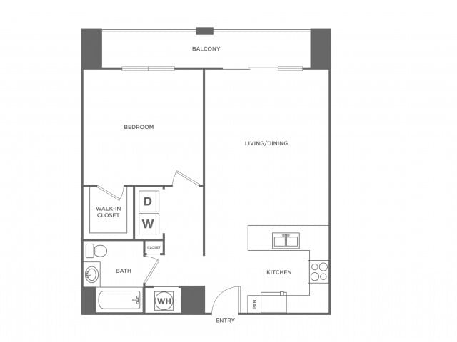 One Bedroom One Bath (722 SF) - One Bedroom One Bath (722 SF)