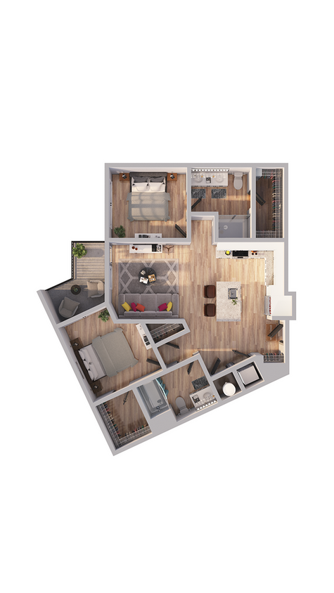 Emerson at Montford Park - B1 Floor Plan - B1