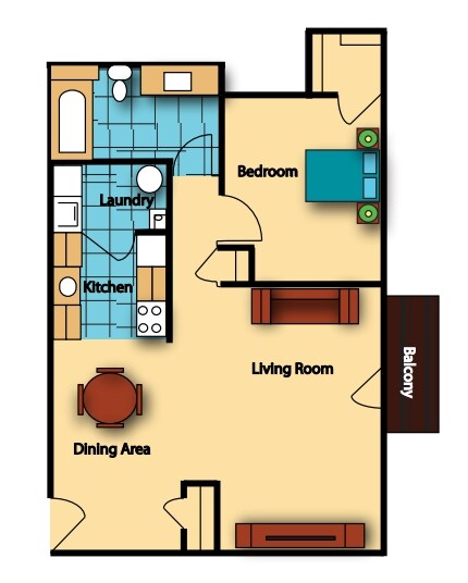 1BR/1BA - 1 Bed 1 Bath