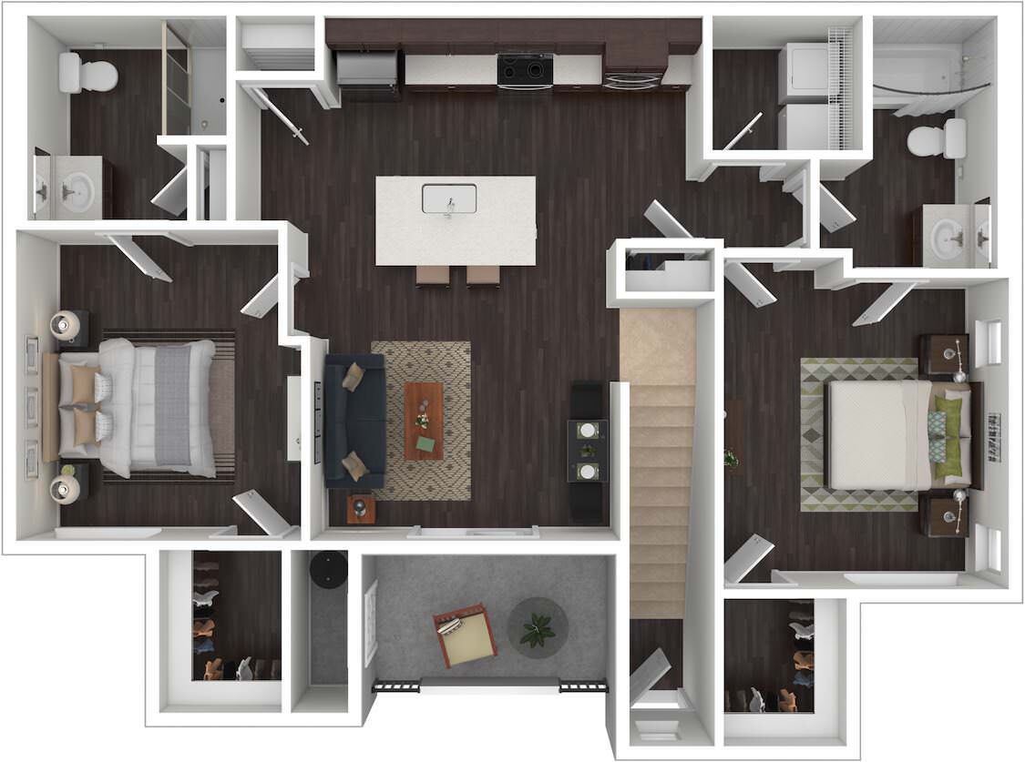 Floor Plan - 2X2C