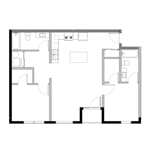 2x2 C Floorplan - The New Jersey