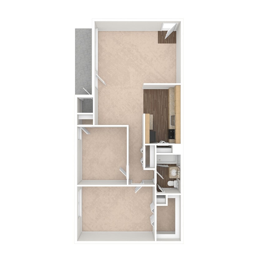 The Maple - 2 Bed, 1 Bath, 881 sq. ft. - The Maple