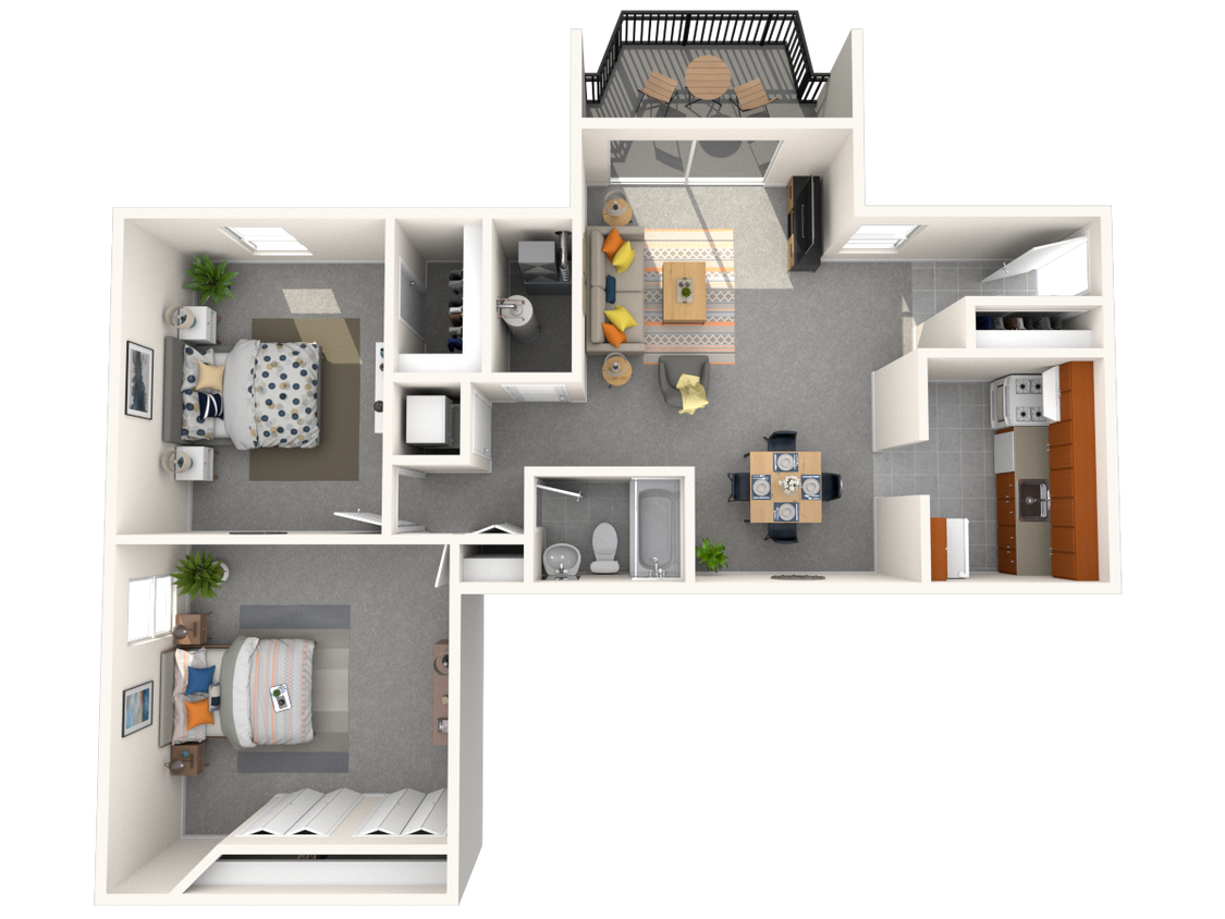 Floor Plan - 2 Bedroom 1 Bath