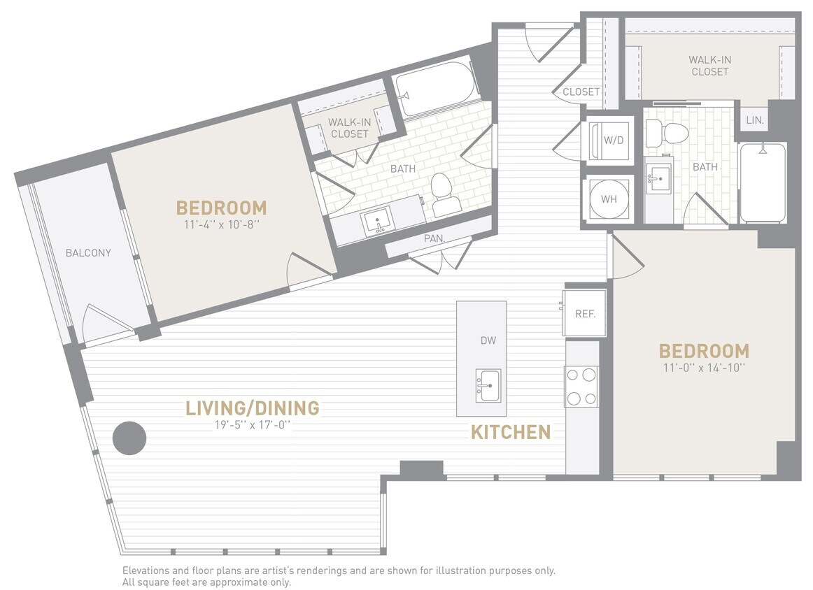 Floor Plan - 2 Bed 2 Bath-C04