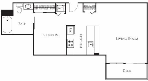Floor Plan - Micro One Bed - B3 334-734