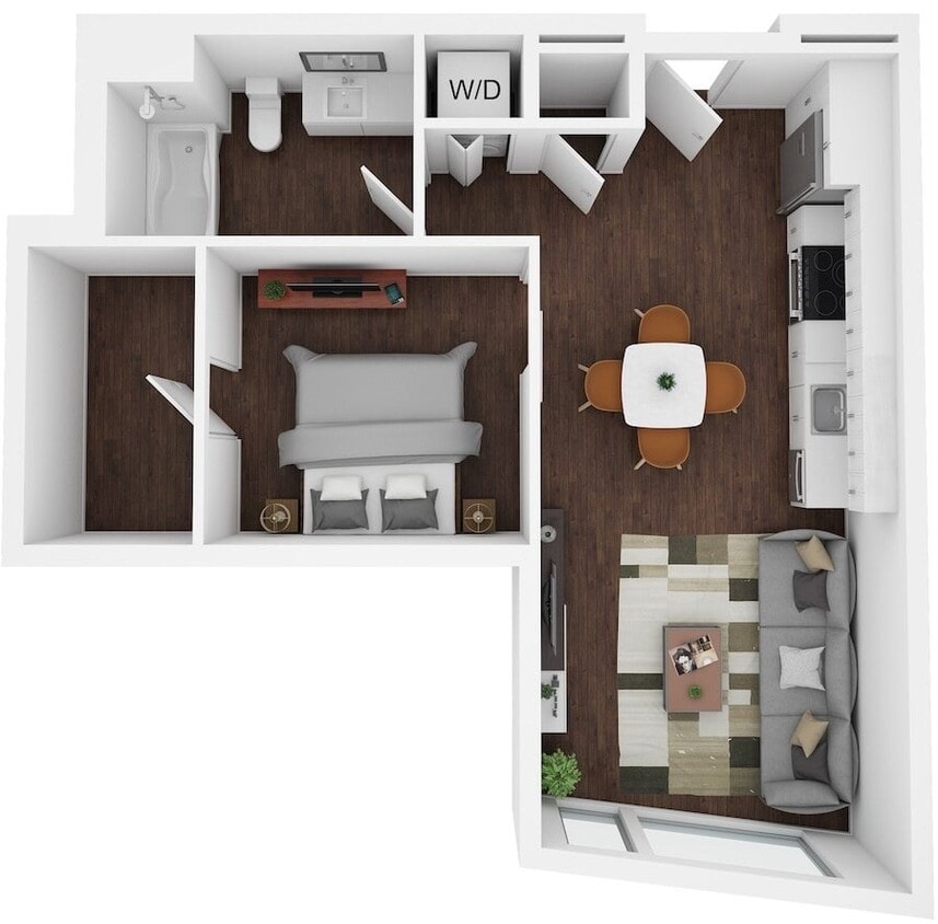 Floor Plan - 1 Bed/1 Bath-C6