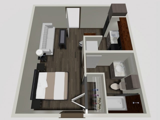 Floor Plan - Furnished Studio