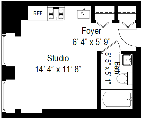 Floor Plan - Studio - Style B