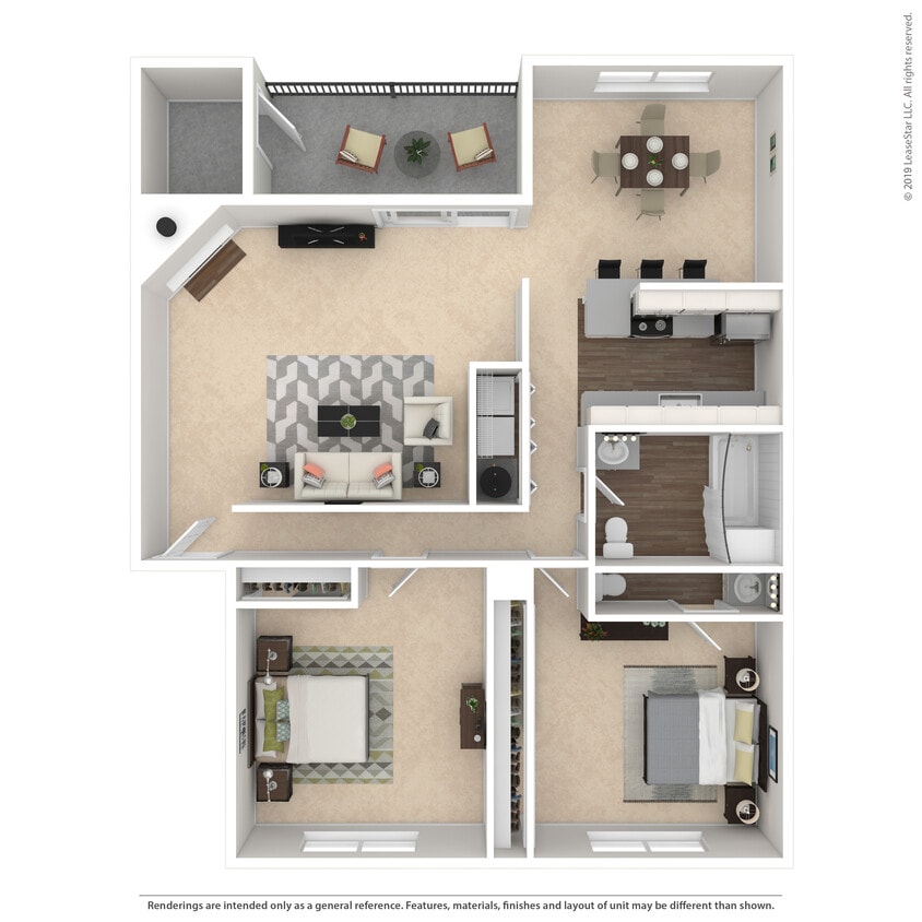 2 BD / 1.5 BA – 1,004 SF - The Newcastle