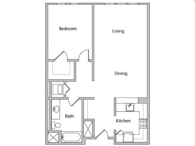 1BR/1BA - Unit B1