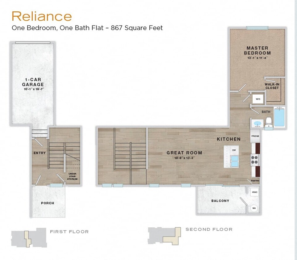 Floor Plan - Park - Reliance 1/1