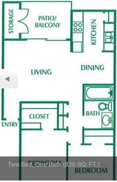 2BR/1BA - D