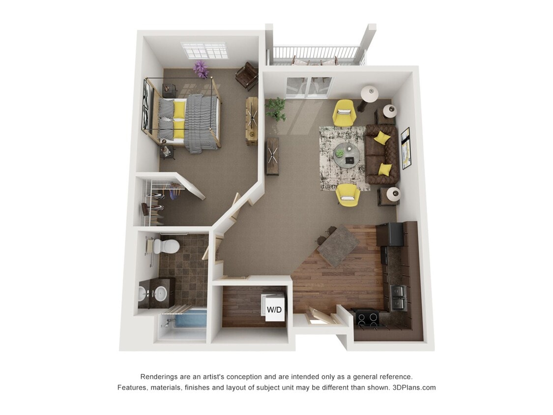 Floor Plan - 4677 - 1 Bedroom (C)