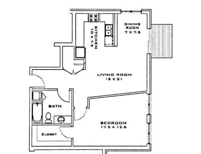 1 Bed / 1 Bath - 800 SF - 1 Bed / 1 Bath - 800 SF