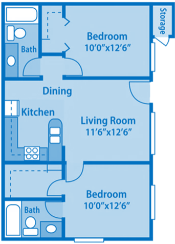 Floor Plan - 2A | Two Bedroom