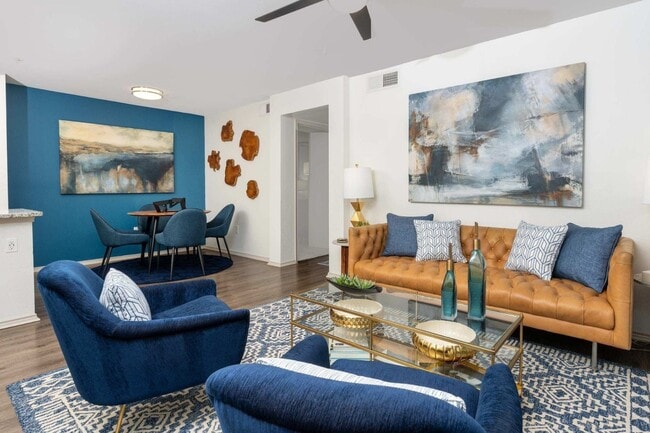 Modern interiors with vinyl plank flooring - Montelena Apartments