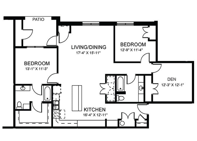 Floor Plan - The Hibiscus with Den