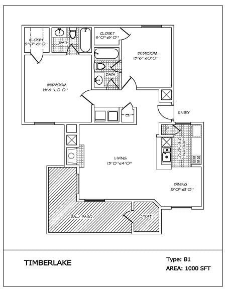 B1 - Two Bed / Two Bath