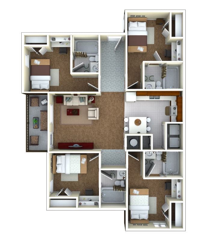 Floor Plan - 4 bedroom
