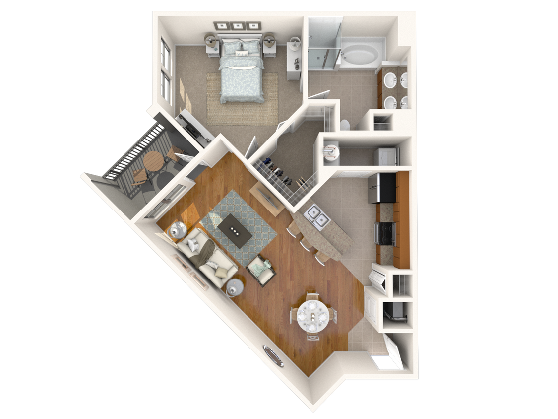 Biscayne floor plan Aqua at Millenia - Biscayne