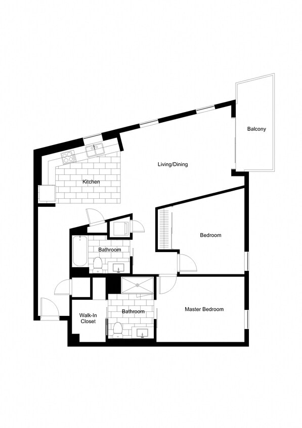 Floor Plan - 2BD/2BA - C2-B