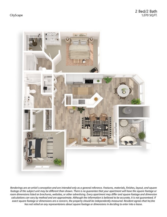 Floor Plan - B2 2x2 Premium