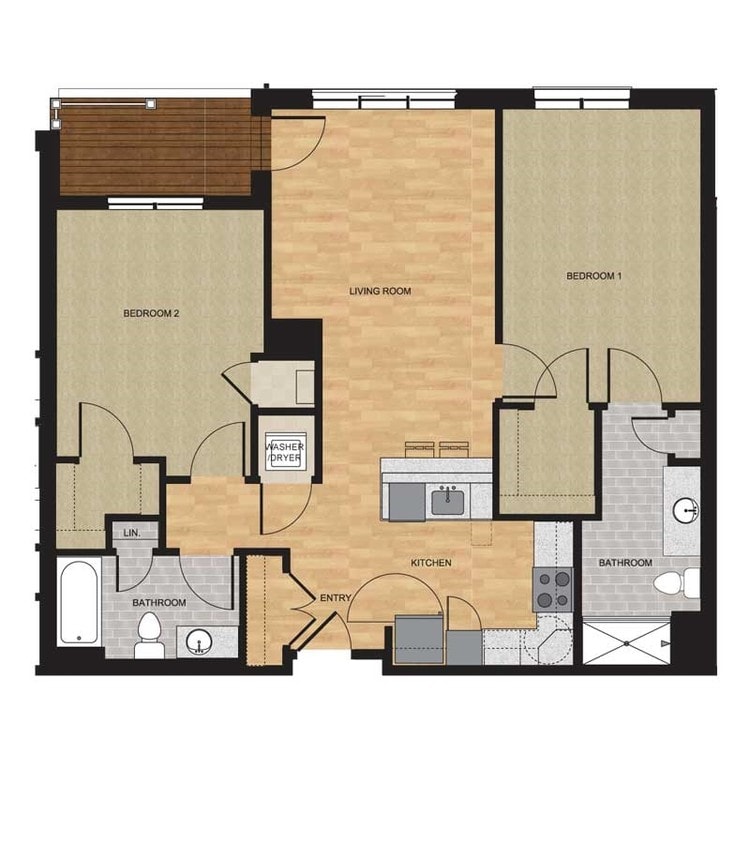 Floor Plan - Type A - Two Bedroom