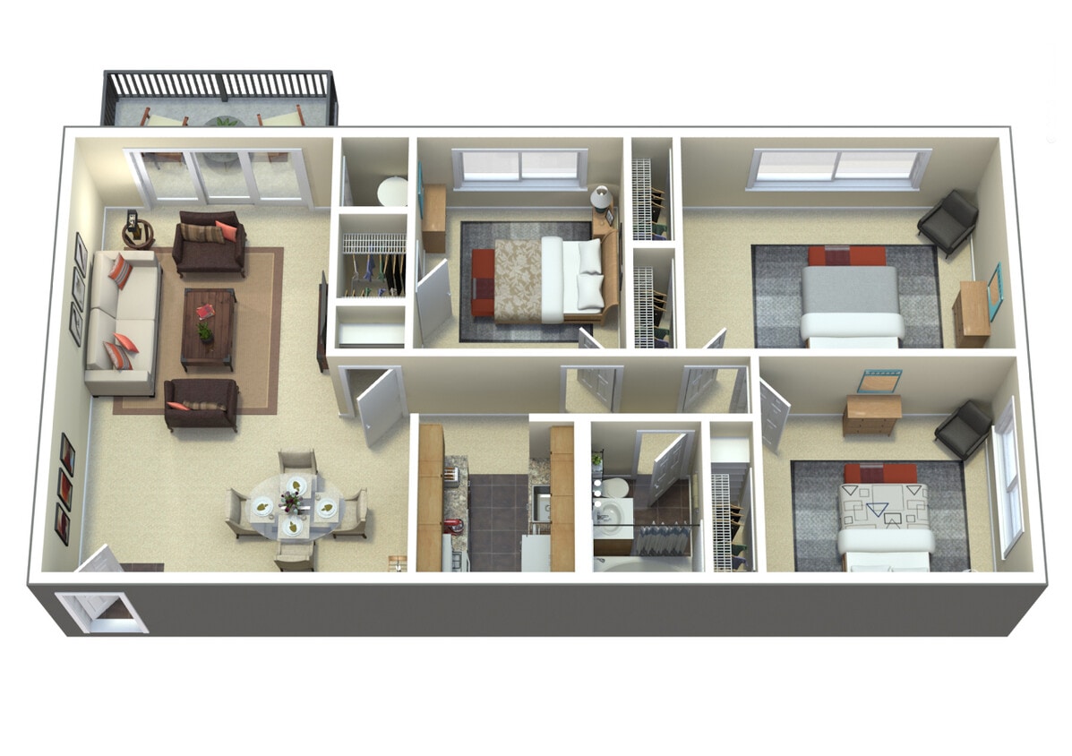 Floor Plan - 3Bedroom   1Bathroom