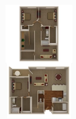 Floor Plan - 3 Bedroom 2.5 Bathroom