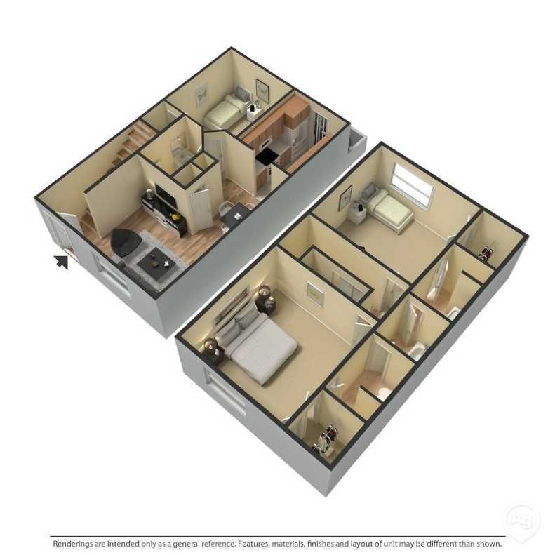 Floor Plan - 3 Bedroom 2.5 Bath