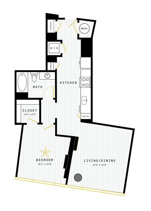 Floor Plan - 1 Bed/1 Bath-1BR-08