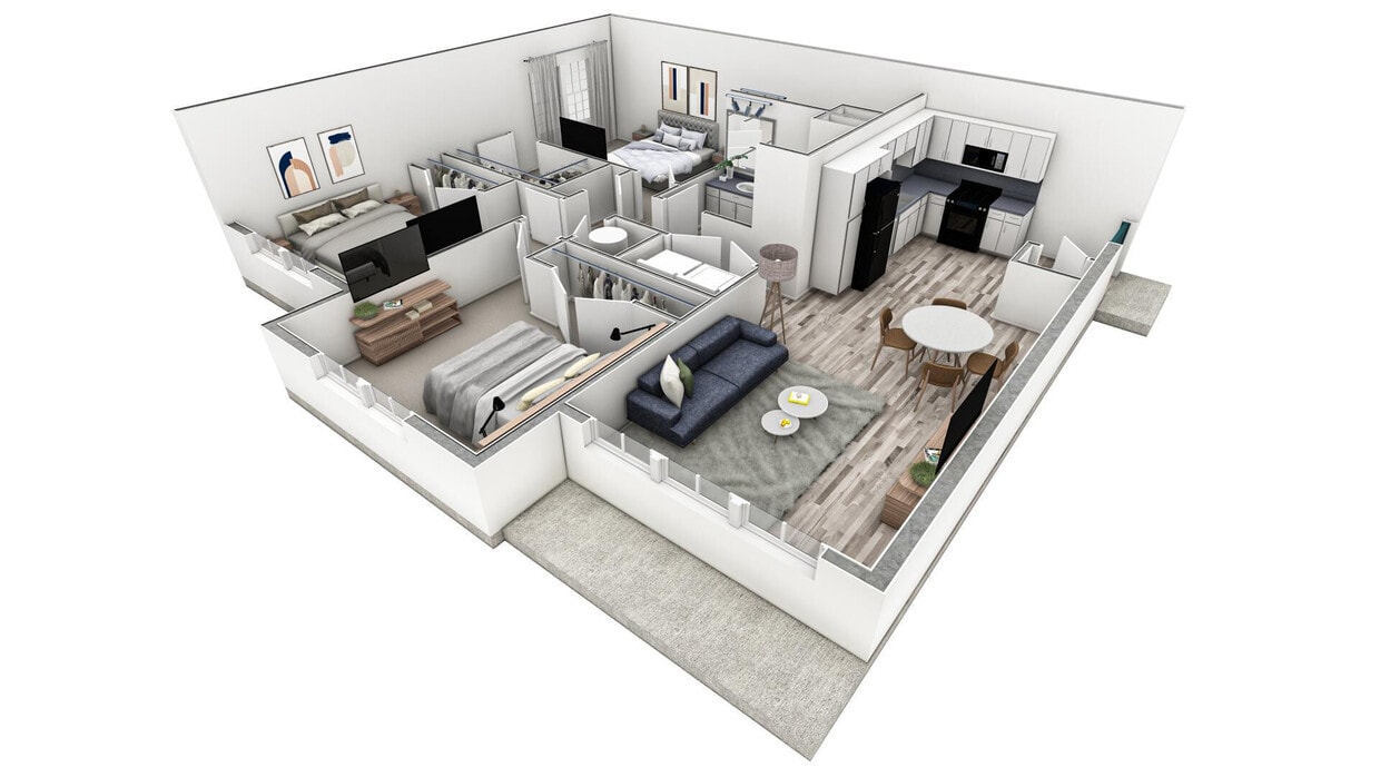 Floor Plan - 3-2 BR Premier Horizon Summit