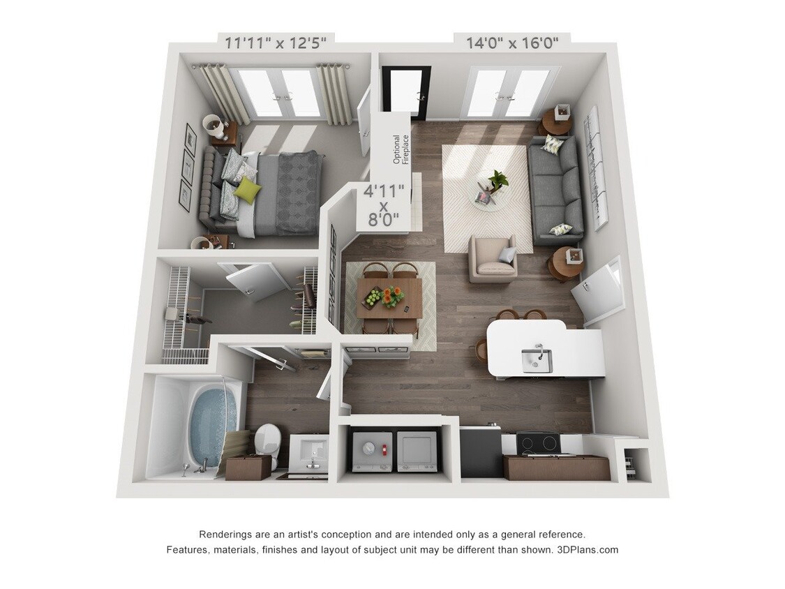 Floor Plan - Andover Park 1A2