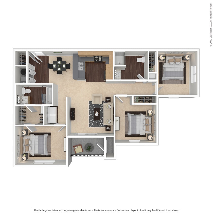Floor Plan - 3 Bedroom, 2 Bathroom