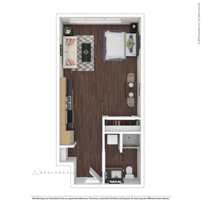Floor Plan - A-122 | Studio