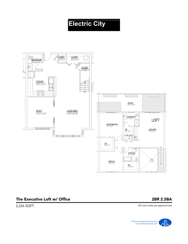 Floor Plan - Executive Loft 2BR